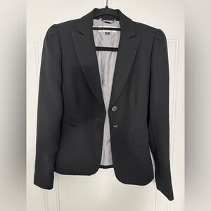 Tahari ASL Petite Black Two Button Suit Blazer Coat Jacket